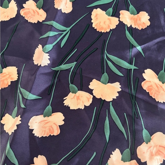 Karl Lagerfeld Navy Blue and Orange Scarf with Elegant Design - Picture 3 of 6